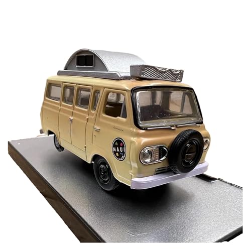Modellauto Im Maßstab 1:64 Für Ford 1965 Econoline Camper Van Druckgusslegierung Automodell Sammlung Statische Ornamente von OWYALQ