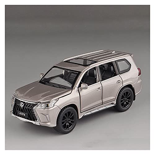 Modellauto Im Maßstab Für Alloy Metal Lexus LX 570 SUV 1 32 Simulation Die-Cast Modellauto Geburtstagsgeschenksammlung(Silber) von OWYALQ