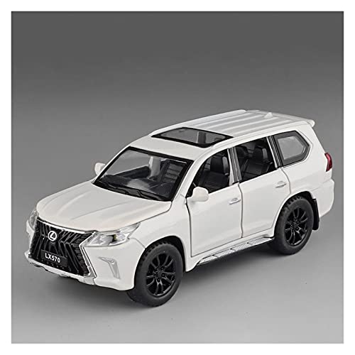 Modellauto Im Maßstab Für Alloy Metal Lexus LX 570 SUV 1 32 Simulation Die-Cast Modellauto Geburtstagsgeschenksammlung(White) von OWYALQ