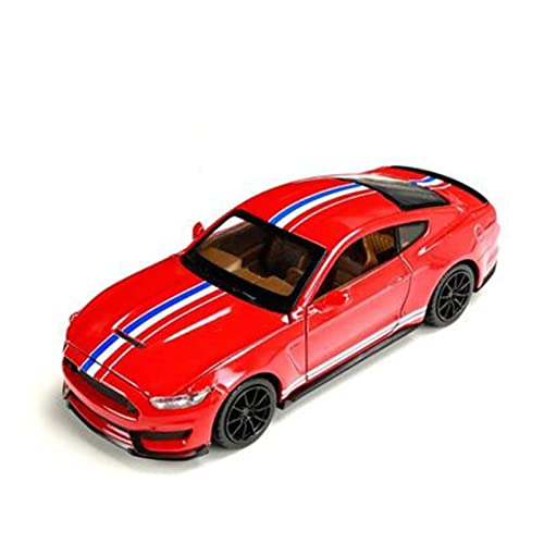 Modellauto Im Maßstab Für Ford Mustang Shelby 1 32 Diecast-Legierung Automodellsammlung Sportwagen Metallfahrzeug Weihnachtsspielzeug(Rot) von OWYALQ