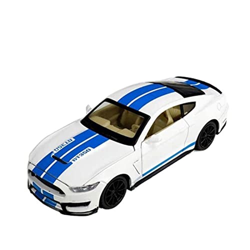 Modellauto Im Maßstab Für Ford Mustang Shelby 1 32 Diecast-Legierung Automodellsammlung Sportwagen Metallfahrzeug Weihnachtsspielzeug(White) von OWYALQ