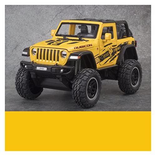 Modellauto Im Maßstab Für Jeep Wrangler Rubicon 1941 1:20 Diecast-Legierung Miniatur Off-Road Automodell Jungenspielzeugsammlung(Yellow B) von OWYALQ