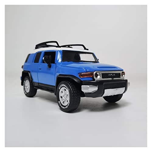 Modellauto Im Maßstab Für Toyota FJ Cruiser 1 32 Diecast Spielzeugauto Modell Legierung Sound Licht Offroad Miniatur Fahrzeug Kinder Geschenke(Blau) von OWYALQ