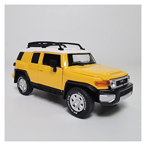 Modellauto Im Maßstab Für Toyota FJ Cruiser 1 32 Diecast Spielzeugauto Modell Legierung Sound Licht Offroad Miniatur Fahrzeug Kinder Geschenke(Yellow) von OWYALQ