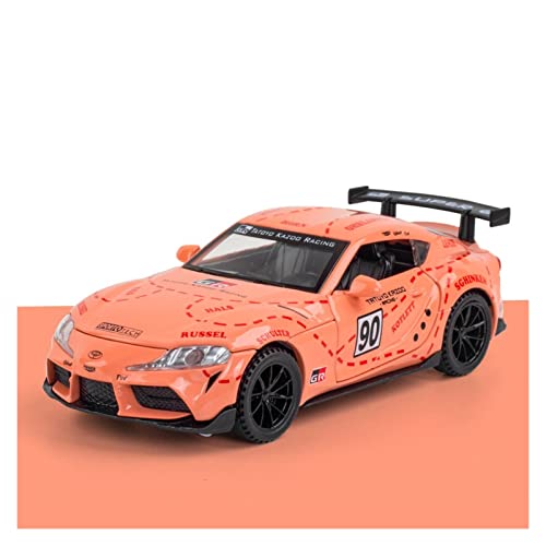 Modellauto Im Maßstab Zum Toyota Supra Gt4 1 32 Legierung Diecas Racing Car Modell Miniatur Metallfahrzeug Erwachsene Sammlung Geschenke(Rosa) von OWYALQ