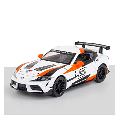 Modellauto Im Maßstab Zum Toyota Supra Gt4 1 32 Legierung Diecas Racing Car Modell Miniatur Metallfahrzeug Erwachsene Sammlung Geschenke(White) von OWYALQ
