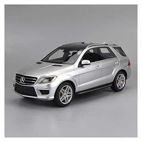 Voitures Miniatures En Métal 1 18 Für Benz Ml63 V8 Turbo Classic SUV Station Wagon Coupe Harz Automodell Als Neujahrsgeschenk Fertigmodell(Silber) von OWYALQ