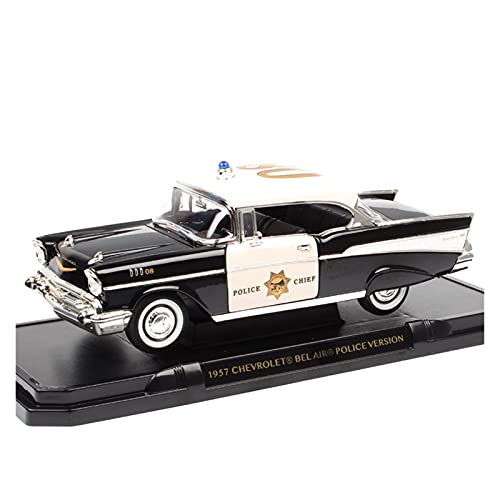 Voitures Miniatures En Métal 1 18 Für Chevrolet Polizeiauto 1957 Vintage Simulation Auto Modell Sammlung Geschenk Display Fertigmodell von OWYALQ