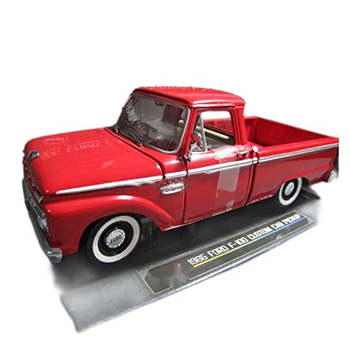 Voitures Miniatures En Métal 1 18 Für Ford F-100 Classic Red Pickup Truck Alloy Car Model Collectible Boutique Gift Display Fertigmodell(Rot) von OWYALQ