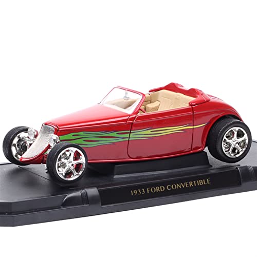 Voitures Miniatures En Métal 1 18 Für Ford TypB 1933 Cabrio Oldtimer Legierung Automodell Erwachsene Sammlung Show Geschenk Fertigmodell(A) von OWYALQ