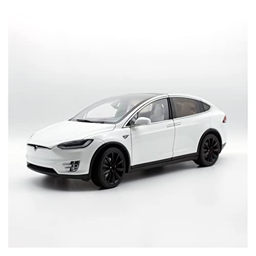 Voitures Miniatures En Métal 1 18 Für Tesla American SUV X P100D Coupe Legierung Modellauto Sammlung Dekoration Show Geschenk Fertigmodell(White) von OWYALQ