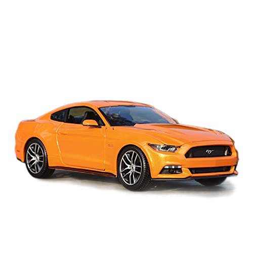 Voitures Miniatures En Métal 1 18 for Ford Mustang 2015 Sportwagen Statische Simulation Druckguss Fahrzeuge Sammler Modellauto Spielzeug Fertigmodell(Orange) von OWYALQ