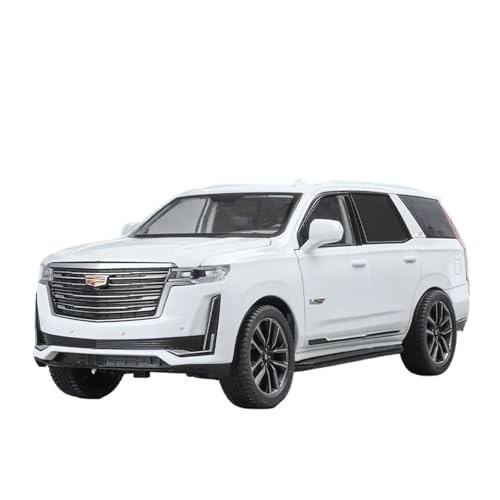 Voitures Miniatures En Métal 1 24 Die Tür des Escalade-Metalldruckgussmodells Kann Mit Ton Und Licht Der Huili-Dekorationskollektion Geöffnet Werden Fertigmodell(White) von OWYALQ