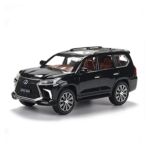 Voitures Miniatures En Métal 1 24 Für Lexus LX 570 Diecast Alloy Diecast Car Model Sammlerstück Geburtstagsgeschenk Zurückziehen Fertigmodell(Schwarz) von OWYALQ