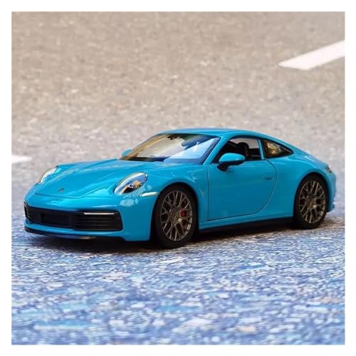Voitures Miniatures En Métal 1 24 Für Porsche 911 Carrera 4S Coupe Legierung Sportwagen Modell Druckguss Auto Modell Dekoration Ornamente Fertigmodell(Blau) von OWYALQ
