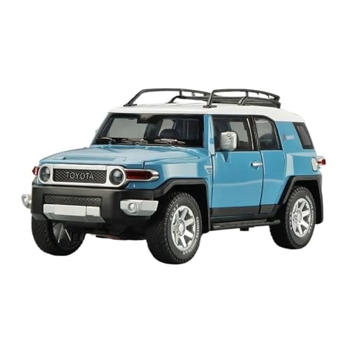 Voitures Miniatures En Métal 1 24 Für Toyota FJ Cruiser Legierung Auto Modell Druckguss Metall Geländewagen Auto Modell Sound Und Licht Ornamente Fertigmodell(Blau) von OWYALQ