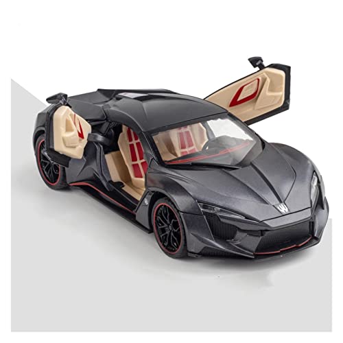 Voitures Miniatures En Métal 1 24 for LYKAN HYPERSPORT Simulation Diecast Sportwagen Modell Legierung Sound Licht Zurückziehen Spielzeug Fahrzeuge Geschenk Fertigmodell(Schwarz) von OWYALQ