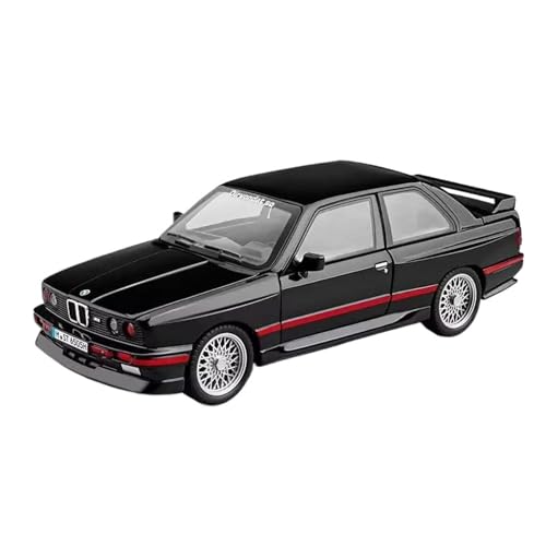Voitures Miniatures En Métal 1 24 für 1988 BMW M3 E30 Legierung Sportwagen Modell Druckguss Metall Modell Simulation Sound und Licht Modell Fertigmodell(2 Black 2) von OWYALQ