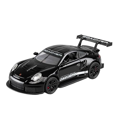 Voitures Miniatures En Métal 1 32 Für 911 GT3 RS Sportwagenmodell, Legierungsdruckguss-Automodellsammlung, Dekorative Ornamente Fertigmodell(Schwarz) von OWYALQ
