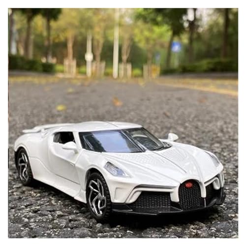 Voitures Miniatures En Métal 1 32 Für Bugatti Lavoiturenoire Sportwagenmodell, Druckguss-Metallautomodell-Sammlungsornamente Fertigmodell(White) von OWYALQ