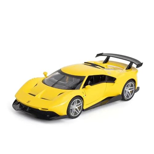 Voitures Miniatures En Métal 1 32 Für Ferrari P80C Diecast Legierung Modell Auto Miniatur Konzept Supercar Fertigmodell(Yellow) von OWYALQ