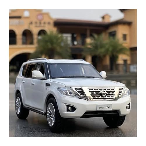 Voitures Miniatures En Métal 1 32 Für Nissan Patrol SUV Legierung Druckguss Auto Modell Sammlung Dekoration Ornamente Fertigmodell(White) von OWYALQ