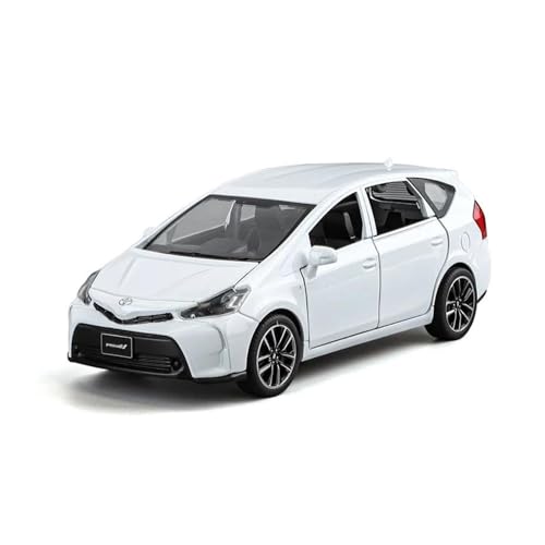 Voitures Miniatures En Métal 1 32 Für Toyota Prius Skala Diecast Spielzeug Auto Metall Legierung Kinder Diecast Fahrzeug Fertigmodell(White) von OWYALQ