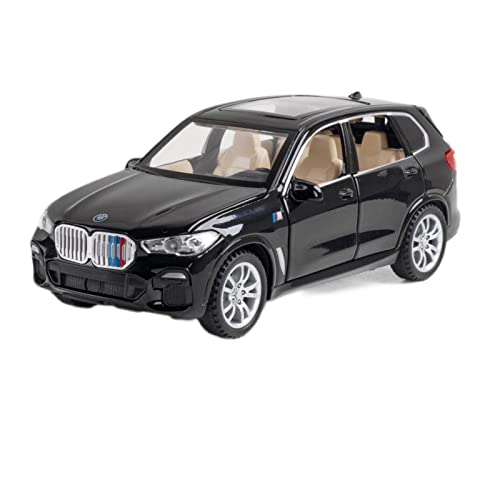 Voitures Miniatures En Métal 1 32 for BMW X5 SUV Simulation Diecast Offroad-Automodell Sound Light Zurückziehen Spielzeugfahrzeuge Geschenk Fertigmodell(Schwarz) von OWYALQ