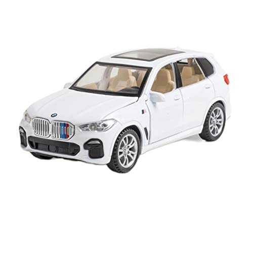 Voitures Miniatures En Métal 1 32 for BMW X5 SUV Simulation Diecast Offroad-Automodell Sound Light Zurückziehen Spielzeugfahrzeuge Geschenk Fertigmodell(White) von OWYALQ
