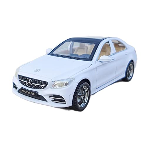 Voitures Miniatures En Métal 1 32 for Benz C260L Simulation Diecast Car Model Alloy Sound Light Zurückziehen Spielzeugfahrzeuge Geschenk Fertigmodell(White) von OWYALQ