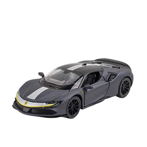 Voitures Miniatures En Métal 1 32 for Ferrari SF90 Simulation Diecast Super Sports Car Modell Legierung Spielzeugfahrzeuge Geschenk Dekorativ Fertigmodell(Titanium) von OWYALQ