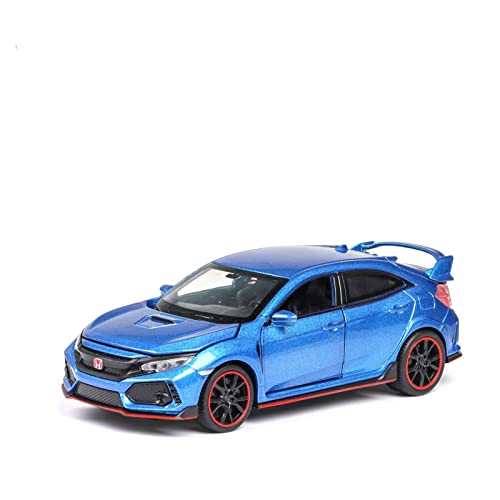 Voitures Miniatures En Métal 1 32 for Honda Civic Type-R Simulation Diecast Sportwagen Modell Legierung Sound Licht Spielzeugfahrzeuge Geschenk Fertigmodell(Blau) von OWYALQ