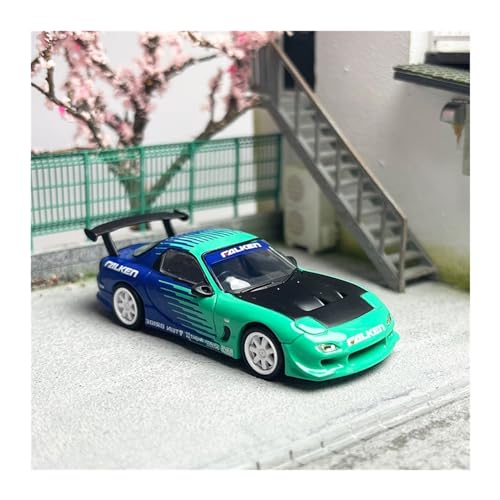 Voitures Miniatures En Métal 1 64 Für Mazda RX-7 FD3S FALKEN Autobausatz Bausatz Spielzeug Sammlerstück Sportwagen Fertigmodell von OWYALQ