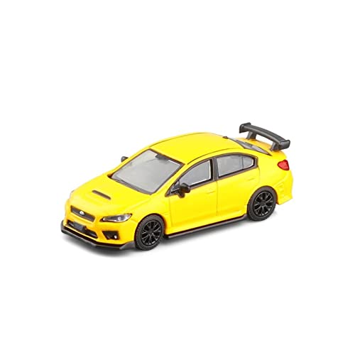 Voitures Miniatures En Métal 1 64 Für Subaru WRX STI S207 Legierung Druckguss Automodell Simulation Sammlung Geschenk Fertigmodell(Yellow) von OWYALQ