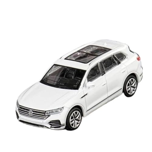 Voitures Miniatures En Métal 1 64 Für Volkswagen Touareg Proportionale Legierungsdruckguss-Automodellsammlung Dekorative Ornamente Fertigmodell(White) von OWYALQ