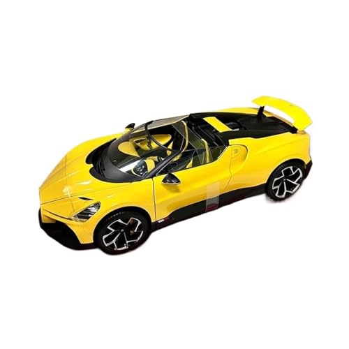 Voitures Miniatures En Métal 1:18 Für Bugatti W16 Mistral Gelb Legierung Druckguss Modell Miniatur Sport Auto Bücherregal Dekorationen Fertigmodell von OWYALQ