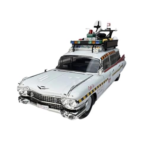 Voitures Miniatures En Métal 1:18 Für ECTO-1 Ghost Car Fine Edition Automodell Simulation Fahrzeug Hobby Collection Statische Anzeige Fertigmodell von OWYALQ