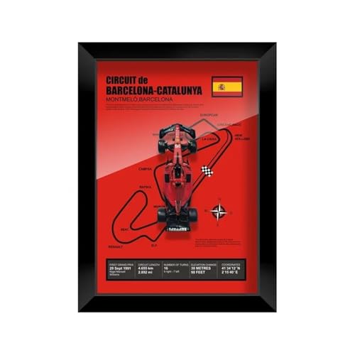 Voitures Miniatures En Métal 1:43 Für Ferrari 599 GTO LaFerrari 488 GTB Foto Rahmen Version Legierung Sport Auto Modell Sammlung Dekoration Fertigmodell(Catalonia Circuit) von OWYALQ