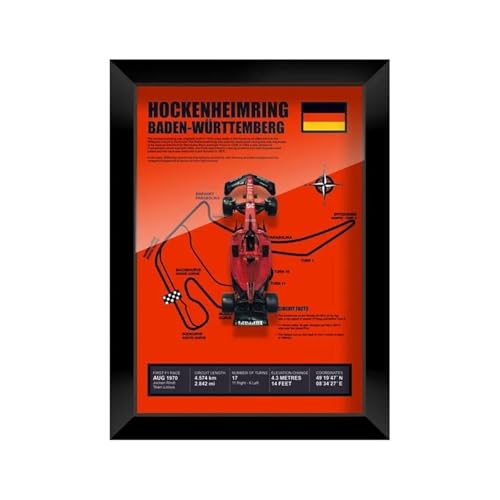 Voitures Miniatures En Métal 1:43 Für Ferrari 599 GTO LaFerrari 488 GTB Foto Rahmen Version Legierung Sport Auto Modell Sammlung Dekoration Fertigmodell(Hockenheim Circuit) von OWYALQ