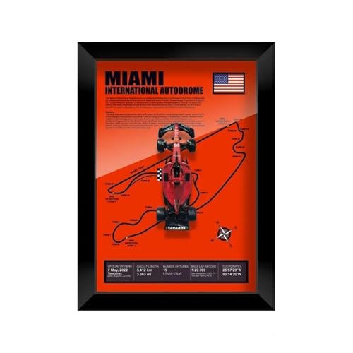 Voitures Miniatures En Métal 1:43 Für Ferrari 599 GTO LaFerrari 488 GTB Foto Rahmen Version Legierung Sport Auto Modell Sammlung Dekoration Fertigmodell(Miami Circuit) von OWYALQ