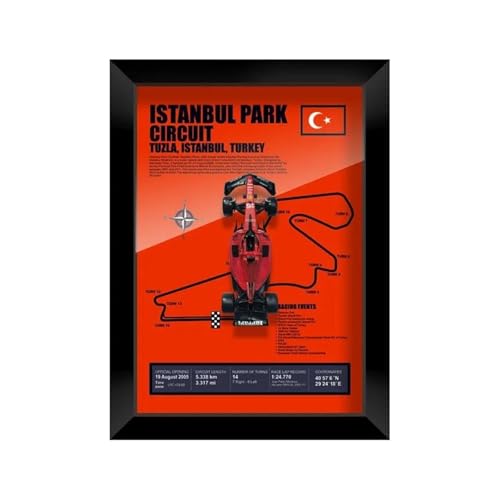 Voitures Miniatures En Métal 1:43 Für Ferrari SF23#16 Realistisches Rennwagenmodell Aus Metall Fotorahmenversion Heim-Desktop-Dekoration Fertigmodell(Istanbul Circuit) von OWYALQ