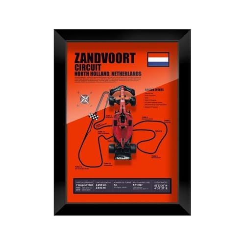 Voitures Miniatures En Métal 1:43 Für Ferrari SF23#16 Realistisches Rennwagenmodell Aus Metall Fotorahmenversion Heim-Desktop-Dekoration Fertigmodell(Zandvoort Circuit) von OWYALQ