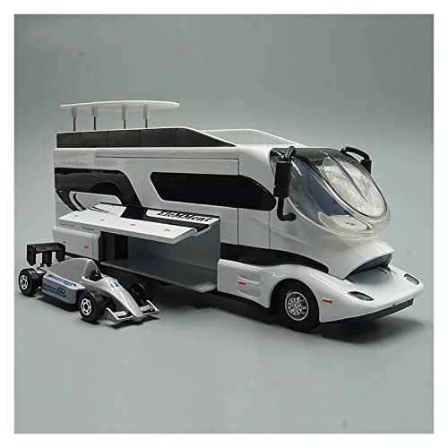 Voitures Miniatures En Métal 1:50 Metalldruckguss-Modell-Spielzeug Luxus-Reisemobil-Freizeit-Rückzug Mit Sound-Licht Fertigmodell(White) von OWYALQ