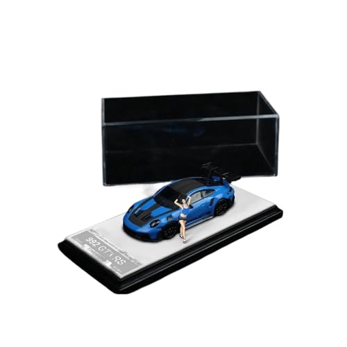 Voitures Miniatures En Métal 1:64 Für Porsche 992 GT3 RS Legierung Auto Modell Miniatur Fahrzeug Spiel Geschenk Ornamente Fertigmodell(Blue-B) von OWYALQ