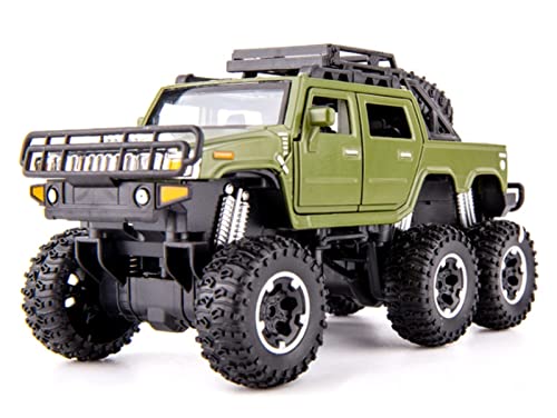 Voitures Miniatures En Métal Für Big Wheel Pickup Truck 1 32 Alloy Simulation Belt Sound Und Light Pull Back Car Model Fertigmodell(Grün) von OWYALQ