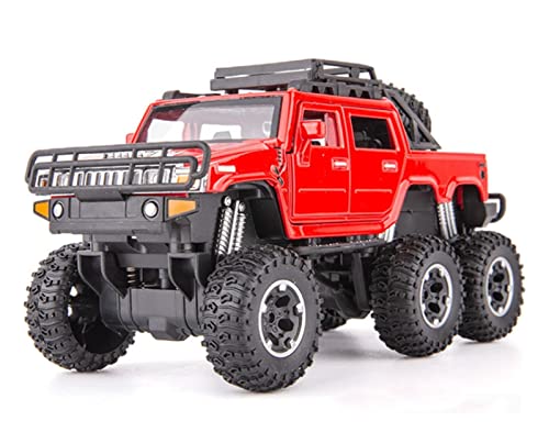 Voitures Miniatures En Métal Für Big Wheel Pickup Truck 1 32 Alloy Simulation Belt Sound Und Light Pull Back Car Model Fertigmodell(Rot) von OWYALQ