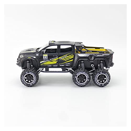 Voitures Miniatures En Métal Für Big Wheels Car 1 32 Legierungsmaterial Kinderspielzeugautomodell Mit Sound Und Licht Fertigmodell(Schwarz) von OWYALQ