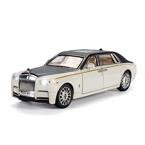 Voitures Miniatures En Métal Für Boutique Car 1 24 Alloy Simulation Belt Sound Und Light Pull Back Automodell Kindergeschenk Fertigmodell(White) von OWYALQ