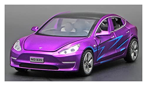 Voitures Miniatures En Métal Für Brandneue Luxusautos 1 32 Hochwertige Geschenklegierung Für Die Heimdekoration Mit Ton Und Licht Fertigmodell(Purple) von OWYALQ