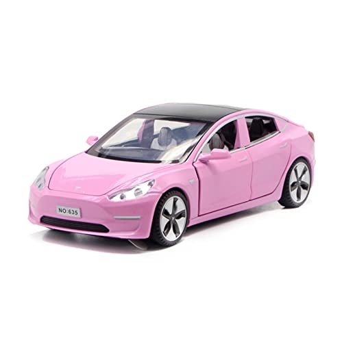 Voitures Miniatures En Métal Für Brandneue Luxusautos 1 32 Hochwertige Geschenklegierung Für Die Heimdekoration Mit Ton Und Licht Fertigmodell(Rosa) von OWYALQ